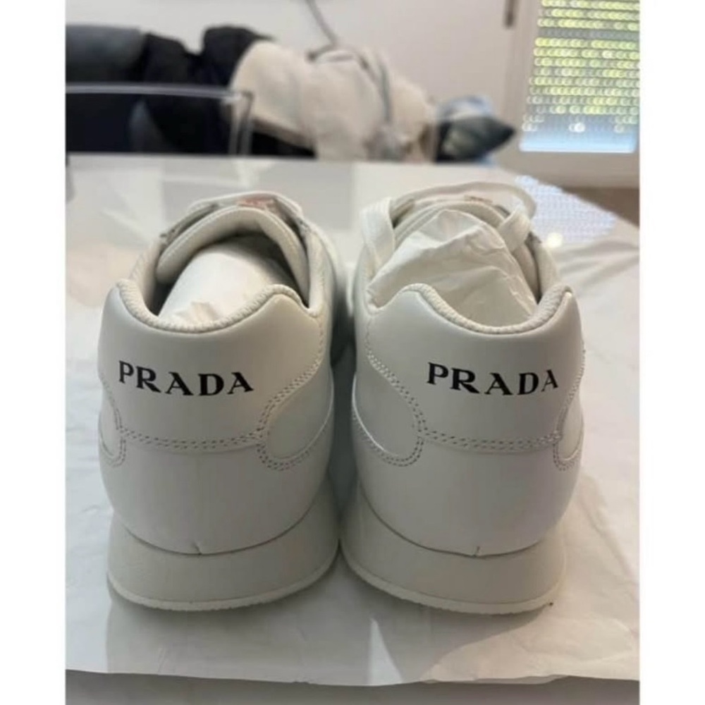 Prada White Sneakers with Red Accents - Picture 3 of 4